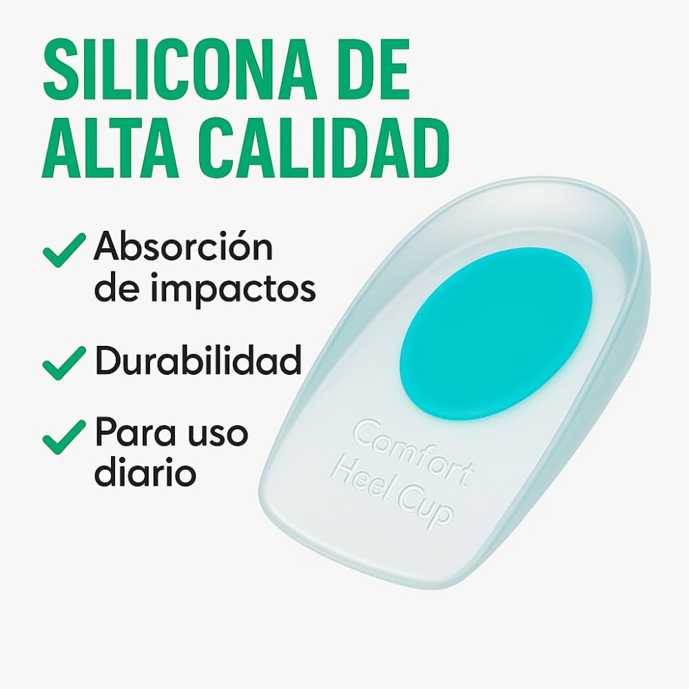 Pack de 6 Taloneras para Proteger del Dolor, Fascitis Plantar, Espolón Calcaneo y Tendinitis Aquiles | Soporte Ergonomico y Absorción de Impactos | Plantillas de Silicona para Hombre y Mujer