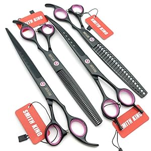 80 Inches Professional Dog Grooming Scissors Set Straight  Thinning  Curved  Chunkers 4pcs in 1 Set with Comb  Cucciolini Doodles 8 0 inches professional dog grooming scissors set straight  thinning  curved  chunkers 4pcs in 1 set with comb   cucciolini doodles
