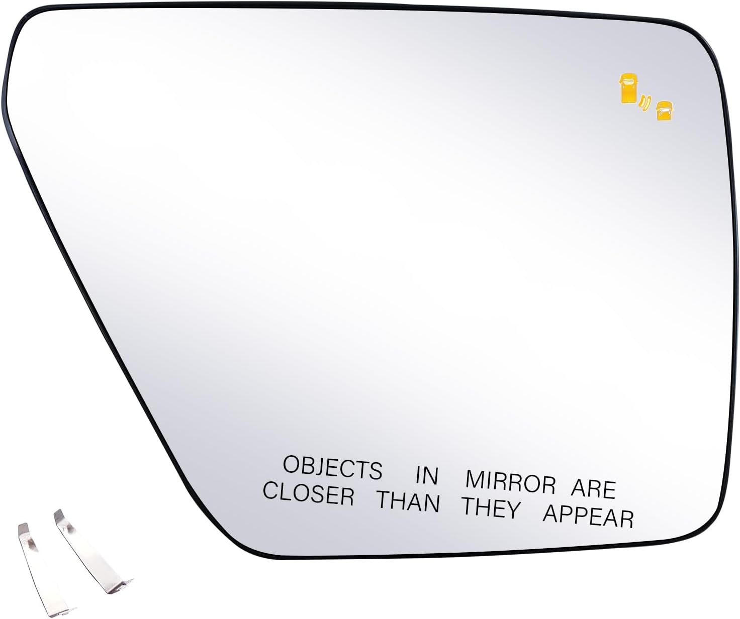 Driver Side Mirror Glass Compatible with Ford F150 2021-2025, Heated with Blind Spot Detect, w/o Auto Dimming