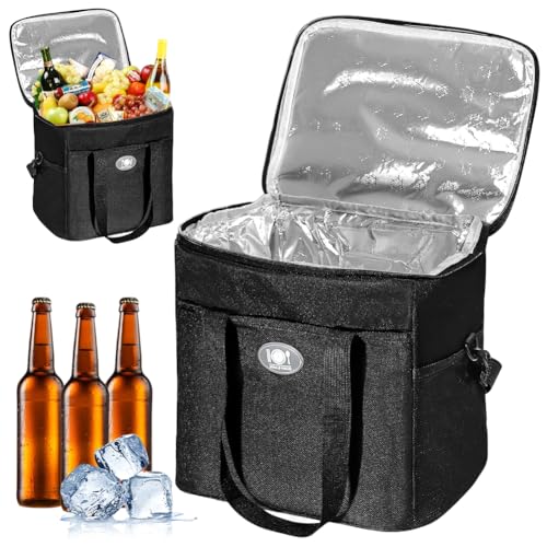 DASIAUTOEM Kühltasche Faltbar - 16L Kühlbox Tragbar, Eistasche Picknick Thermotasche Lsoliertasche für Büro Reise Campin...
