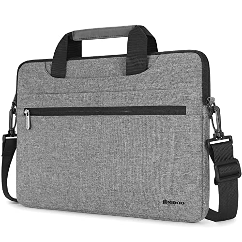 NIDOO 15,6 Zoll Laptop Aktentasche Laptoptasche Handtasche Schulter Tasche Hülle für 15,6' IdeaPad Gaming 3i / Legion 5 | Slim 7 Gen 6 / ThinkPad T15 P15s E15 L15 T15g Gen 2/16' Legion 7i Gen 6, Grau