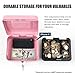 Kyodoled Medium Cash Box with Money Tray,Small Safe Lock Box with Key, Drawer,7.87