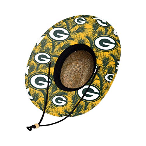 Image of NFL Team Logo Americana Floral Lifeguard Beach Straw Sun Hat