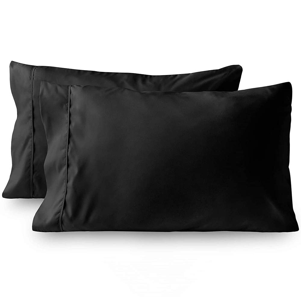 Federe Cuscino Letto Set di 2 federe for Cuscini for Dormire a Letto, Dimensioni Standard/Queen/King Size, 20x30'', 20x26'' Federa Seta(Light Blue 2pcs,20x36inch (51x91cm))