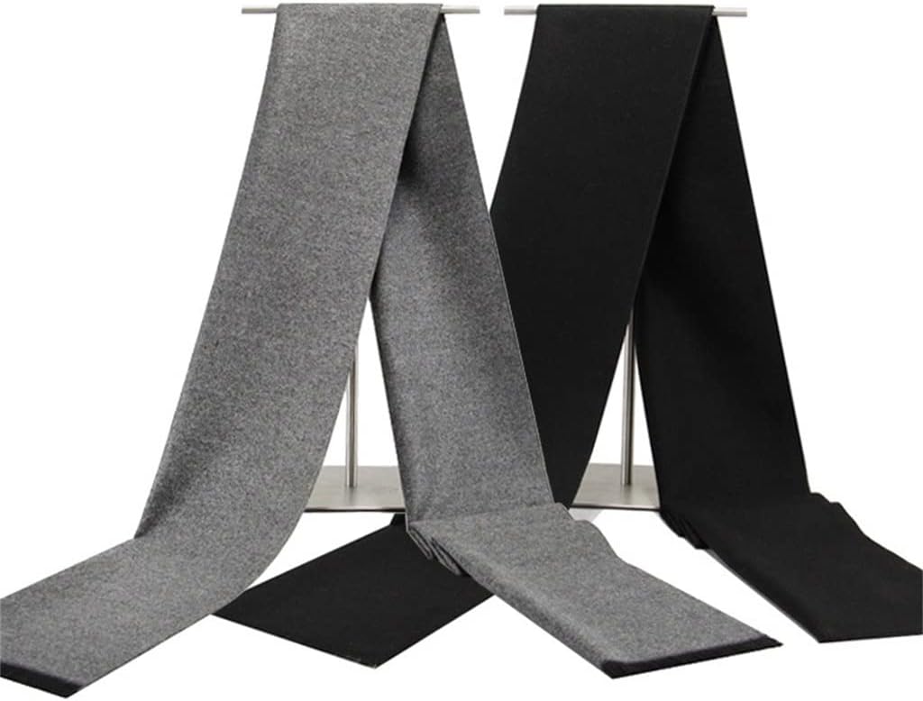 1pcs Men's Scarf Solid Color Winter Warmth Thickened Monochrome Business Snood Scarf (Color : C Size : One Size) (D One Size)