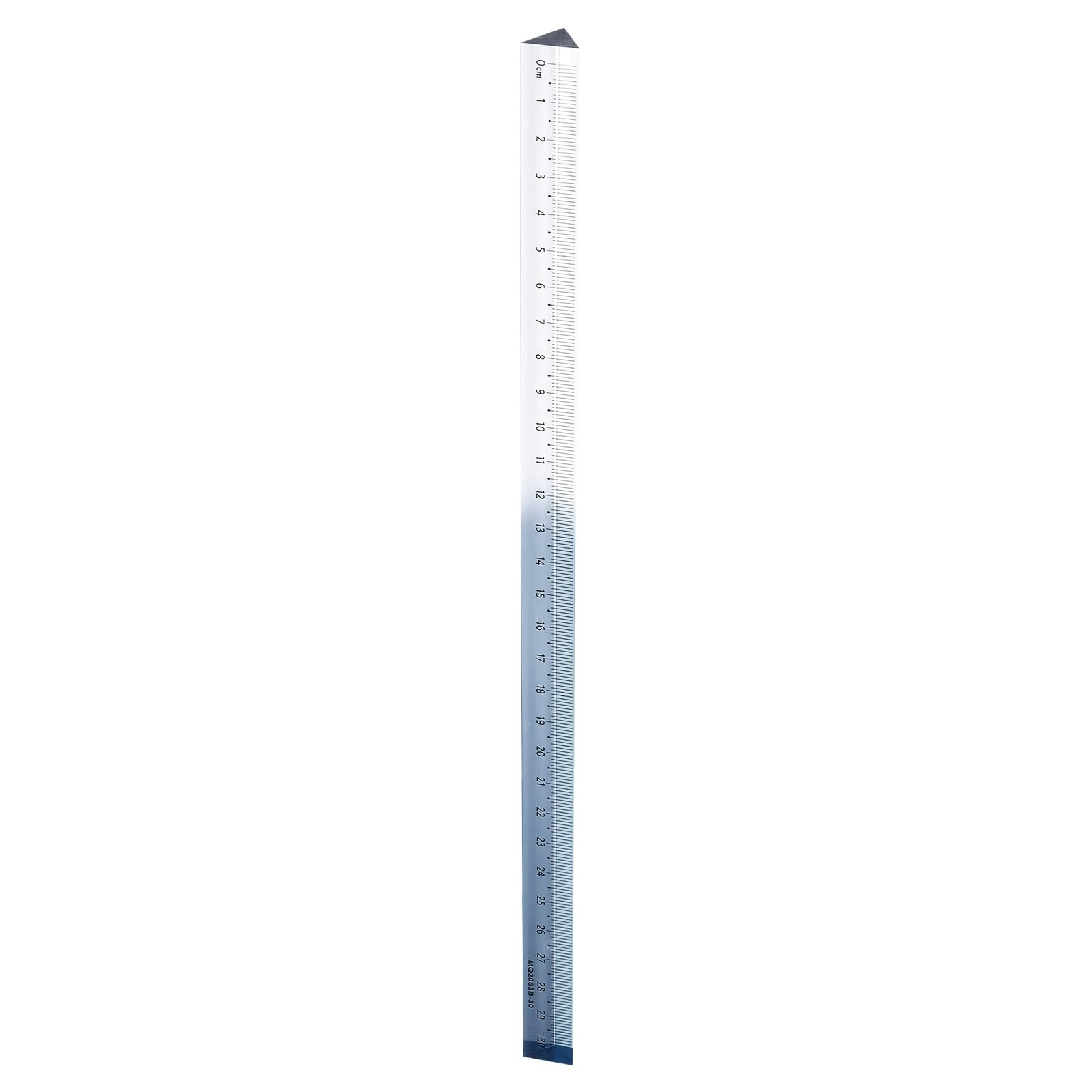 sourcing map Acrylic Clear Straight Rulers 30cm Metric Transparent Gradient Three-Dimensional Plastic Ruler Square Cube Measuring Tool for Classroom Office Home, Gray