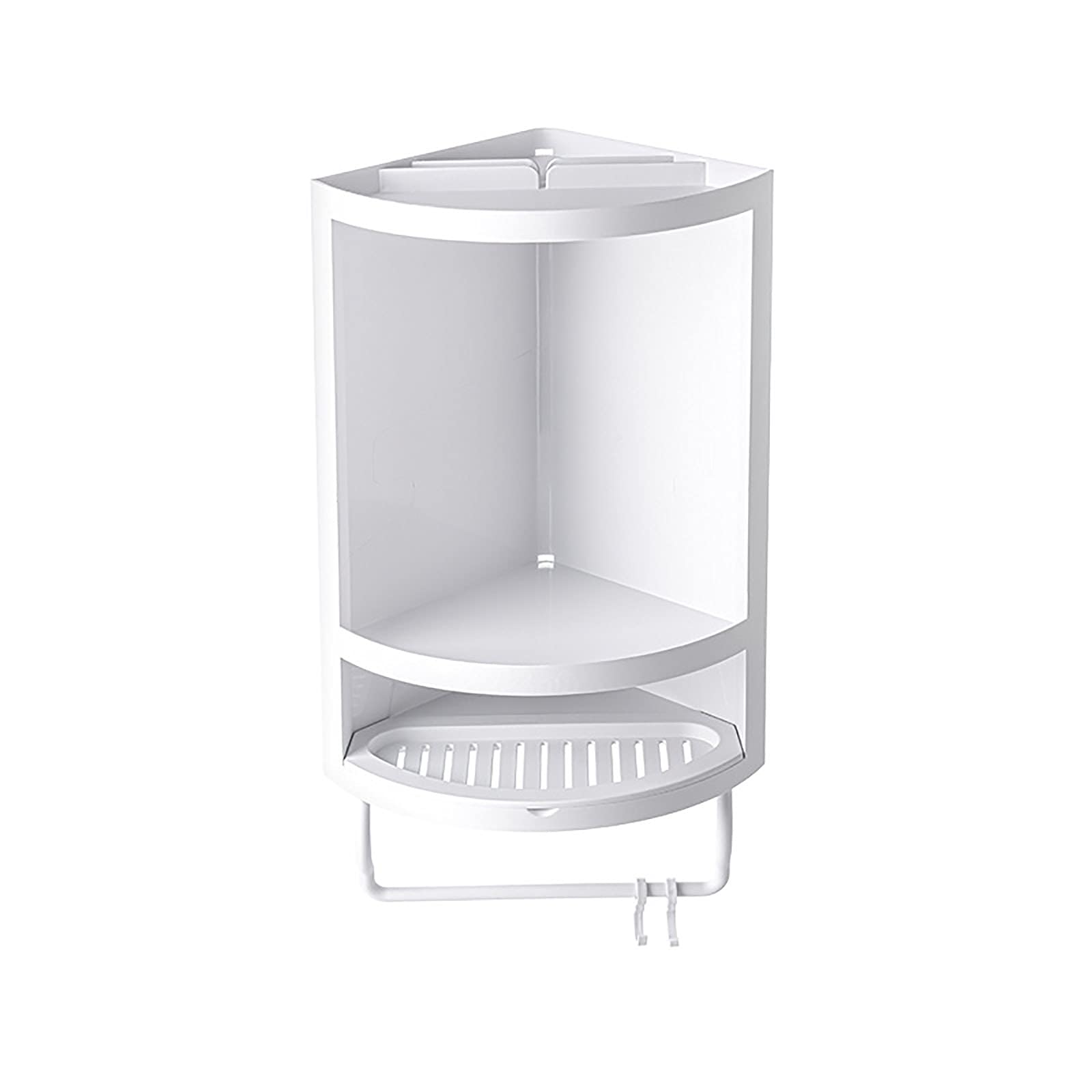 exquisitos estantes de baño Estante de baño montado en la Pared Esquina de baño triángulo Estante de Almacenamiento Organizador de Cesta de Ducha para Cocina baño Inodoro/Blanco