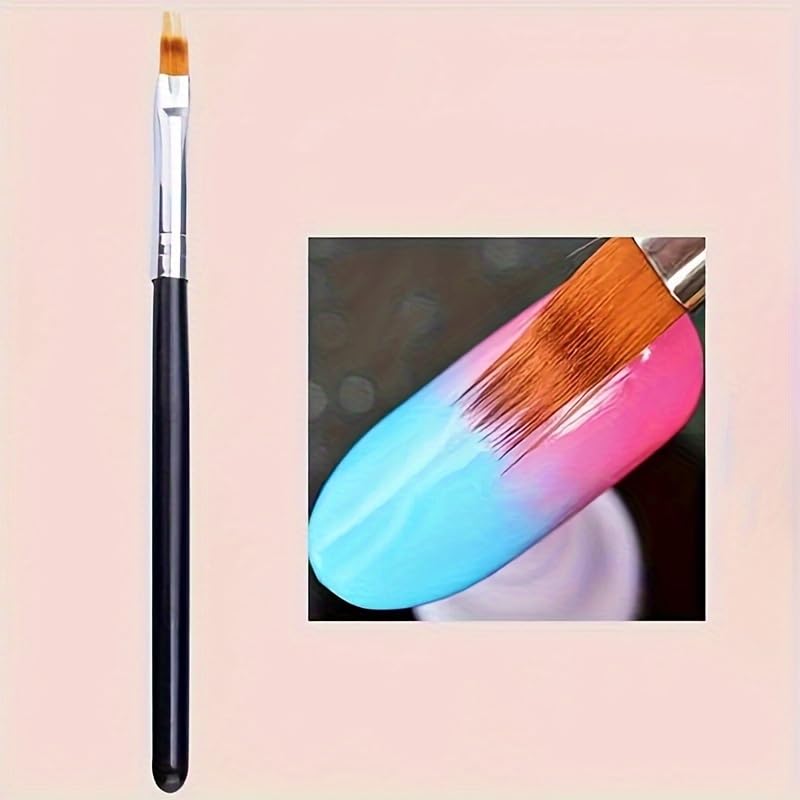 1pc Professional Nail Art Brush Gel Manicure Brush for Gradient Designs DIY Nail Art Tools for Home Salon — view 9