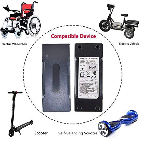 Abakoo New 24 Volt 4A 96W XLR Mobility Battery Charger for Jazzy Power Chair Go-Go Mobility Wheelchair Electric Pride Mobility Wheelchair Battery Charger mpv5 Auto XLR - Thumbnail 3