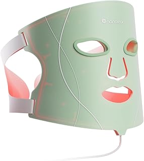 Nanoleaf LED Light Therapy Face Mask, 7 Targeted Light Modes, Portable Red Light Mask with NIR LEDs, Skin-Friendly Silicone & Eye Protect, 5-10 Mins Quick Treatment, Infrared Rechargeable