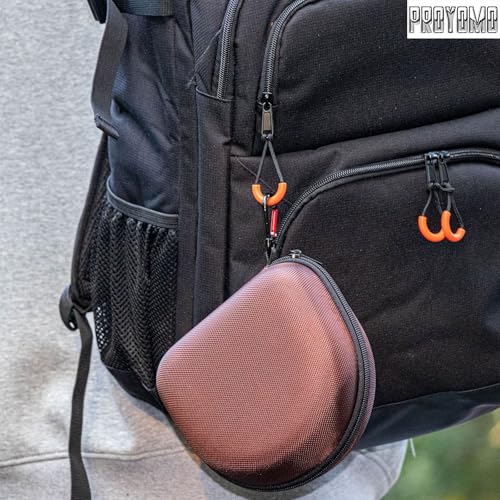 Image of Hard Eva Box Travel Carrying Bag Zipper Protective Pouch Cover Case Shockproof Storage Fits with USB Cable Compatible with Marshall Major 5 /4 /3 /2 Headphone (Black Gold)