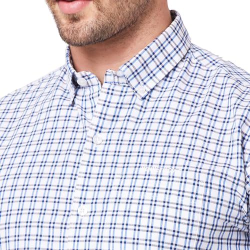 Image of KENNETH COLE New York Mens Slim Fit Cotton Spread Collar Long Sleeve Patch Pocket at Chest Casual Shirt