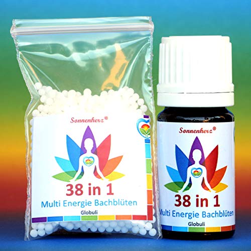 Bachblüten 38 in 1 ALL-IN-ONE Globuli im Set: Notfall, SOS, Nacht, Schule, Beruf, Stress, Beruhigung, Unruhe, Angst, Burnout u.v.m. - Für Mensch & Tier DIE PASSENDEN BACHBLÜTEN in EINEM PRODUKT