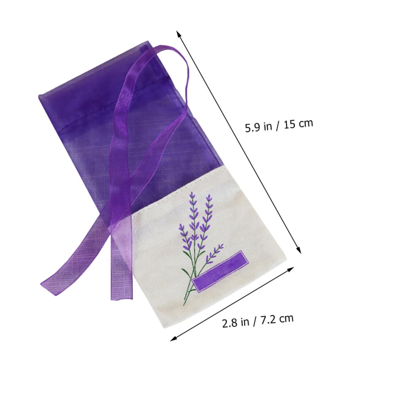 Angoily 1 Set 15pcs Herbal Sachet Bag Lavender Pouches Eucalyptus Garland Clear Potpourri Purple Cotton
