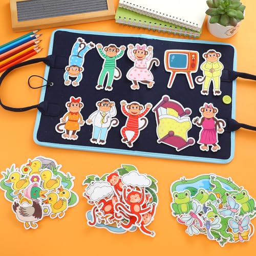 WovWeave 4 Set Felt Story Board Sets for Toddler Educational Storytelling Felt Book Board Stories for Preschool Learning Classroom Activity(Animals) - Image 5