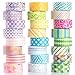 YUBBAEX Washi Tape Pastello nastro decorativo per fai da te, artigianato, confezioni regalo, accessori per scrapbooking (mini grafica 24 rotoli)