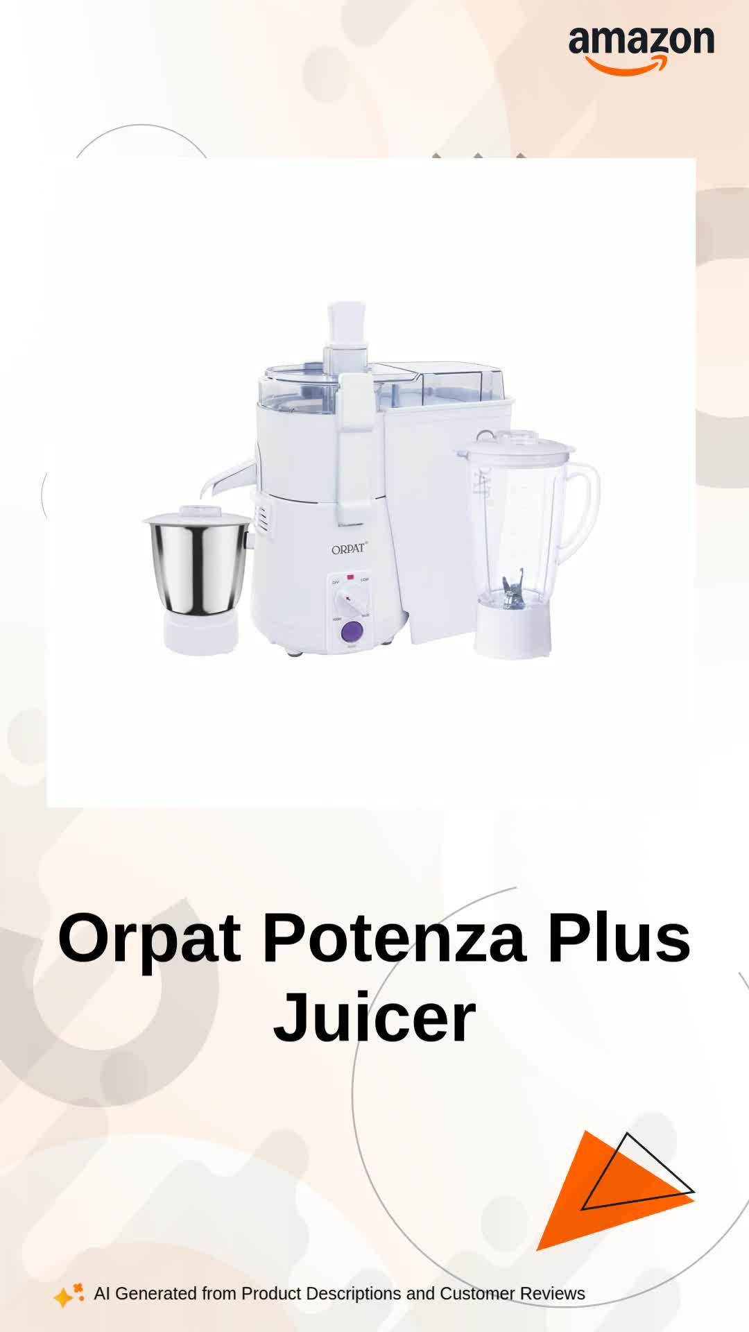 Buy Orpat Commercial Juicer Mixer Grinder- Potenza Plus 900 Watts