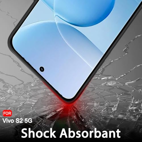 Image of TheGiftKart Sleek Back Cover Case for Vivo S2 5G | Slim Fit Protective Design | Ultra Matte Finish | Camera Protection Bump | Soft Silicon Back Cover Case for Vivo S2 5G (Silicone, Black)