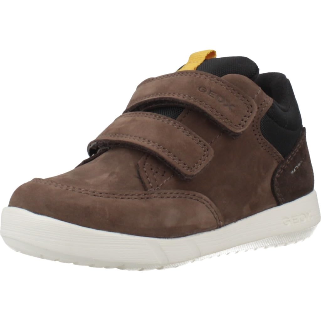 Geox Baby B HYROO BOY WPF Sneaker, Brown Cotto/Black, 3.5 UK Child