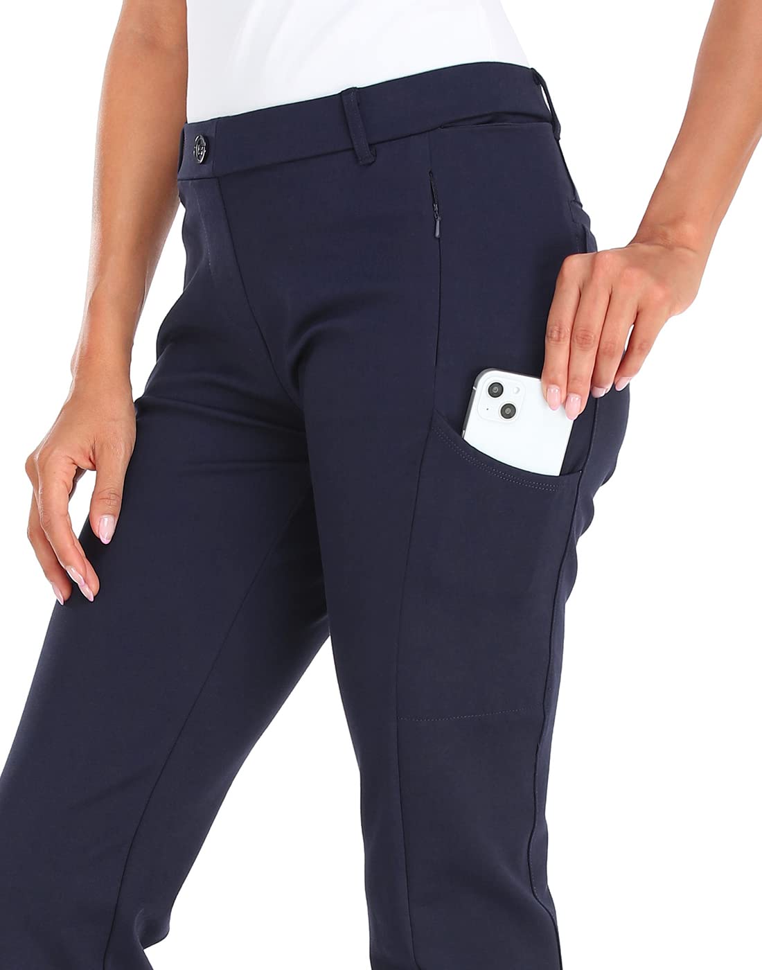 HDE Damen Klassische Hose Straight