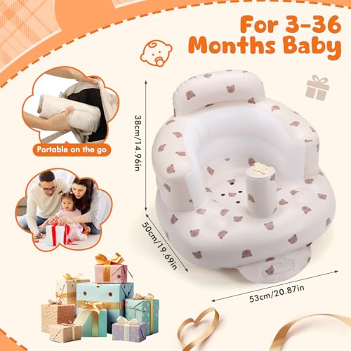 Image of Inflatable Baby Seat for 3-36 Months Blow Up Floor Seat