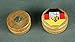 Produktbild Buddel-Bini Magnet Saarland Flagge 28x12 mm runder Holz Zylinder hell Flaggenmagnet