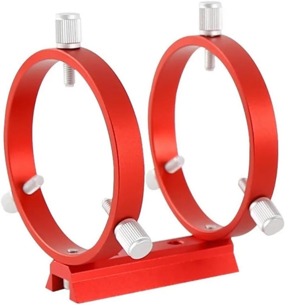 Astronomical Telescope Accessories Finder Mount 42/50/60/68/80/90/102mm 3-Point Guide Ring 2 Rings 1 Plate 8 Screws (90mm)