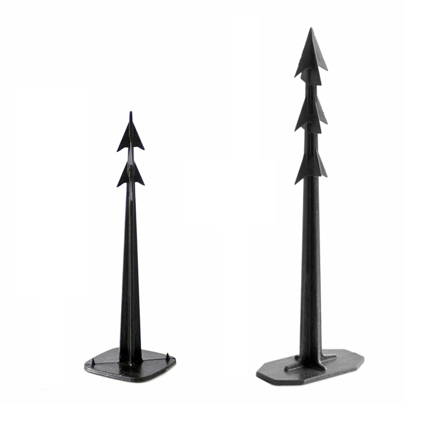 New Super Strong Black PEGS for Weed Control Fabric Membrane Ground Accessories Harpoon Pins for Agrotextile Fleece Tarp Anti-Mole Mesh (10, 20cm (approx 8''))