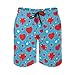 Summer Beach Shorts for Men, Fashion Quick Dry Board Shorts Valentines Elegant Love Heart Lightweight Swim Trunks with Drawstring (3XL)