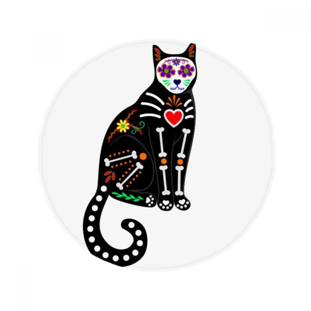 Cadeau Halloween tapis chat noir antidérapant pour décoration de salon