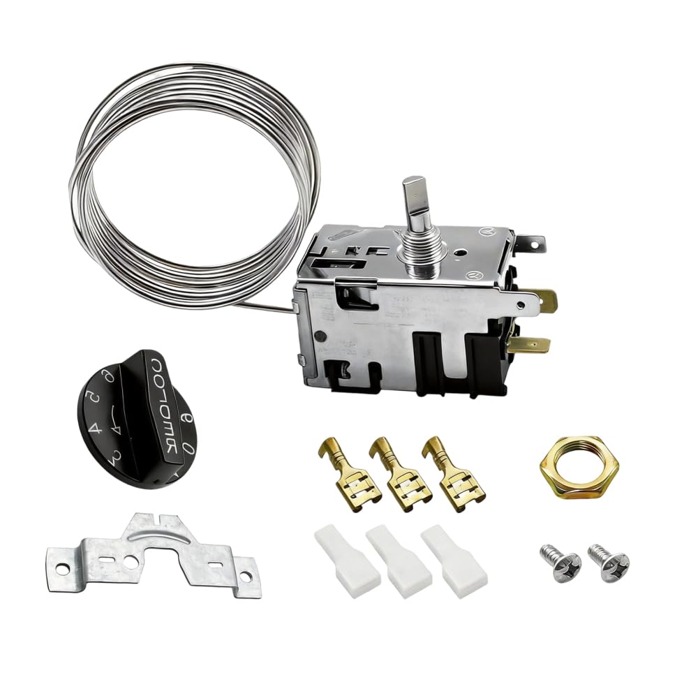 Refrigerator Thermostat Control, Temperature Regulator Switch fit 800345 800366 077B6806 077B7172 Series for Commercial Kitchen Cooling Maintenance