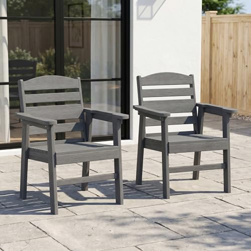 Image of HDPE Outdoor Dining Chairs Set of 2