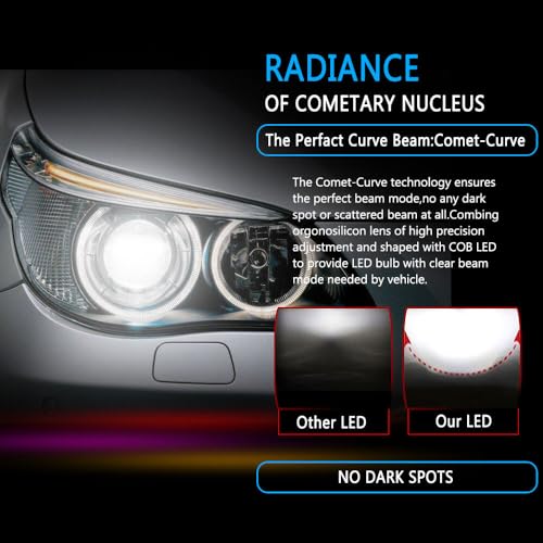 Image of H4 /9003 /HB2 LED Headlight Bulbs Universal C6 LED Car H4 All in One White Light Bulb 3800LM 36W LED Car Headlight Conversion Kit (Pack of 2) for Headlight (C6)