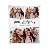 Personalized Cozy Throw Blanket to Best Friends Bed Blankets with Photos Lightweight Ultra-Soft Cozy Bed Blanket 30'x40'
