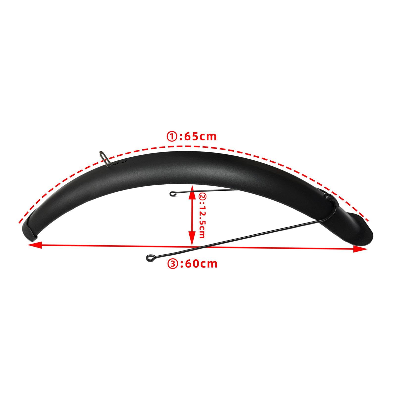 Baoblaze 2 Pièces Garde-Boue Vélo Pneus Larges Déflecteur Boue Installation Simple Accessoire Léger Résistant Pratique Adapté pour Vélo Neige Plage Électrique