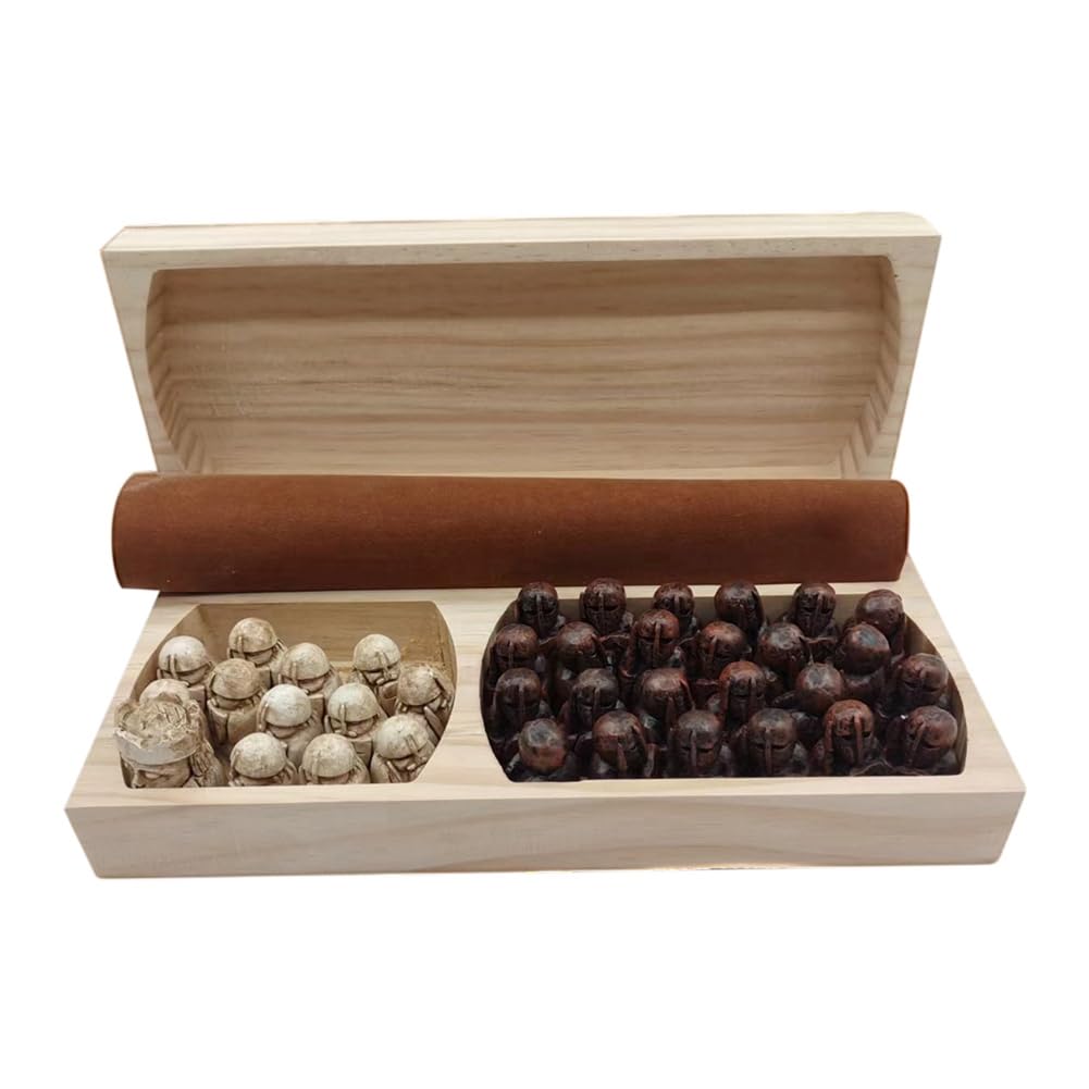 Set di Scacchi da Viaggio di Lusso: Scacchiera e Pezzi in Resina, Gioco di Strategia Portatile, Ideale per I Viaggi.