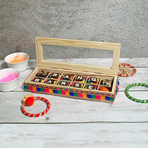 Image of Velvet Fine Chocolates Gift Pack for Family, Friends, Employees | 12 Assorted Colourful Chocolate Gift Hamper with Wooden Box