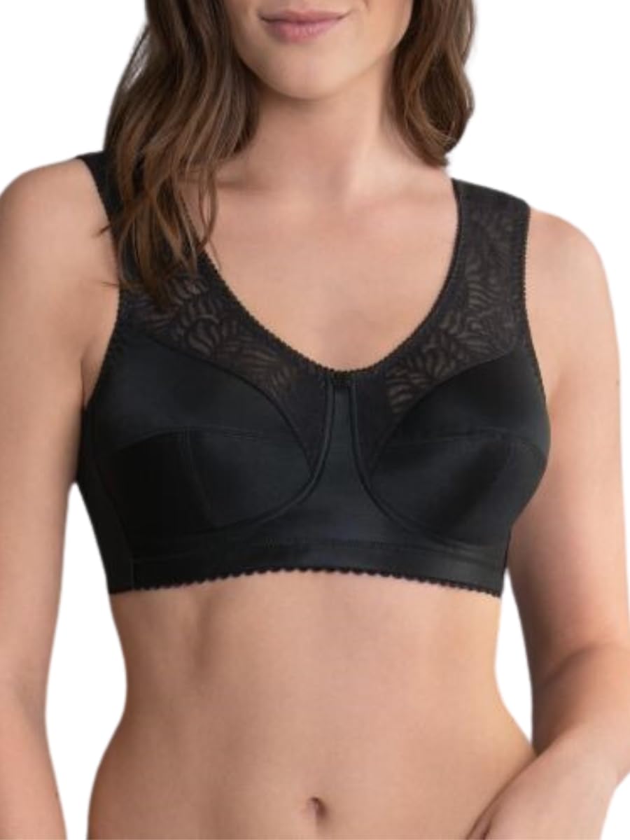 Anita Comfort Women's Non-Wired Everyday Bra ,Black (Schwarz 001) ,42D