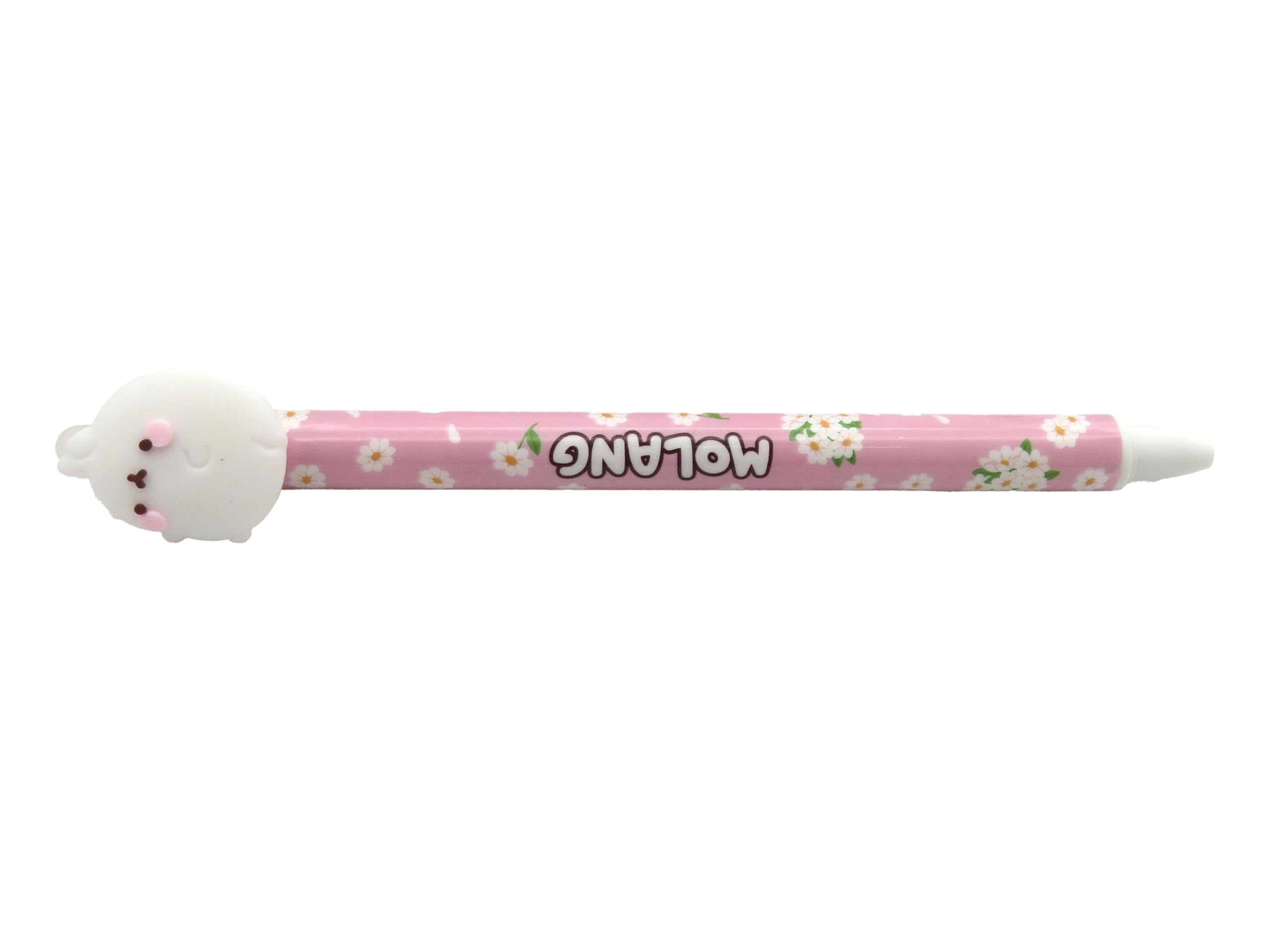 CYP BRANDS - Molang, Ensemble de papeterie, Accessoires de papeterie, Pinces, Trousse, Surligneurs, Stylo effaçable, Fleur, Rose, Produit officiel