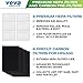 VEVA HPA300 HEPA Filter Replacement Compatible with Honeywell Air Purifier - 6 Pack of HEPA Filters w/ 8 Precut Activated Carbon Pre-Filters & Replacement Filter R