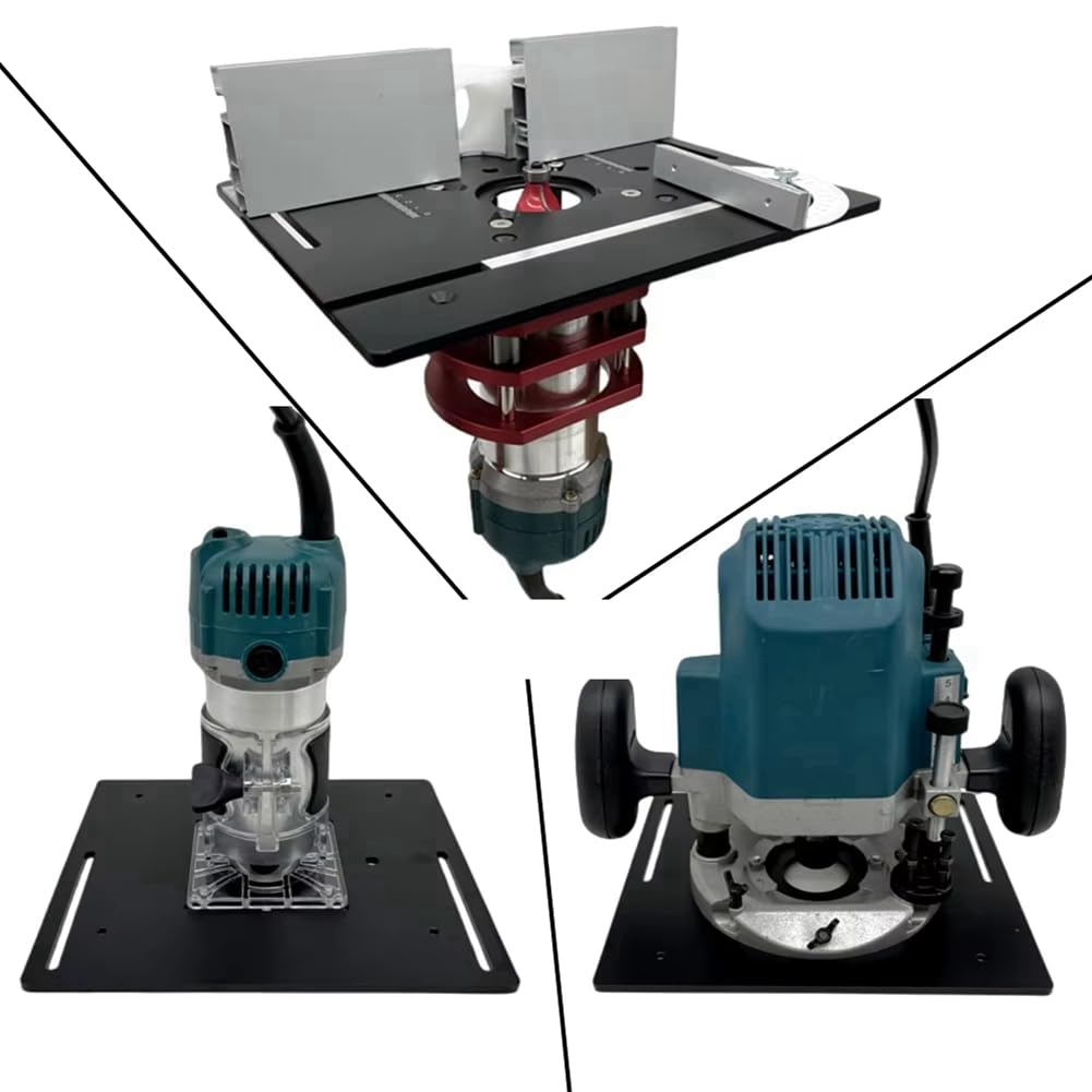 Juego de 3 Placas de Inserción para Mesa de Fresado, Fresadora de Madera, Tablero Abatible, Máquina de Recorte, Herramienta Auxiliar de Grabado para Carpintería