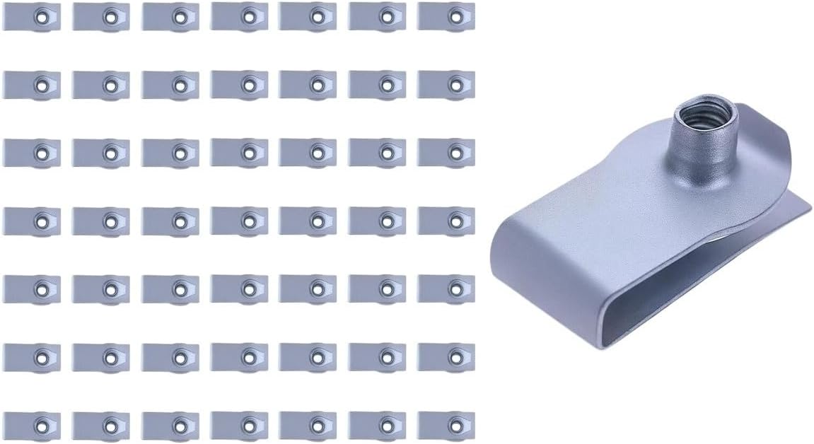 50Pcs M4.2-1.41 (#8) Multi-Purpose Extruded U-Nut Zinc for Chevy Replacement for GMC OEM Aftermarket Replacement