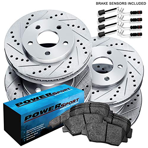 PowerSport Front Rear Brakes and Rotors Kit |Front Rear Brake Pads| Brake Rotors and Pads| Ceramic Brake Pads and Rotors |fits 2001-2015 Mercedes-Benz C230, C240, SLK200 PowerSport Front Rear Brakes and Rotors Kit |Front Rear Brake Pads| Brake Rotors and Pads| Ceramic Brake Pads and Rotors |fits 2001-2015 Mercedes-Benz C230, C240, SLK200