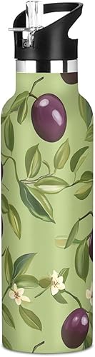 Miniatura 13 de Sweet Bantam - Botella de agua reutilizable con aislamiento de doble pared, con tapa de pajilla, sin BPA, a prueba de fugas, para deportes,