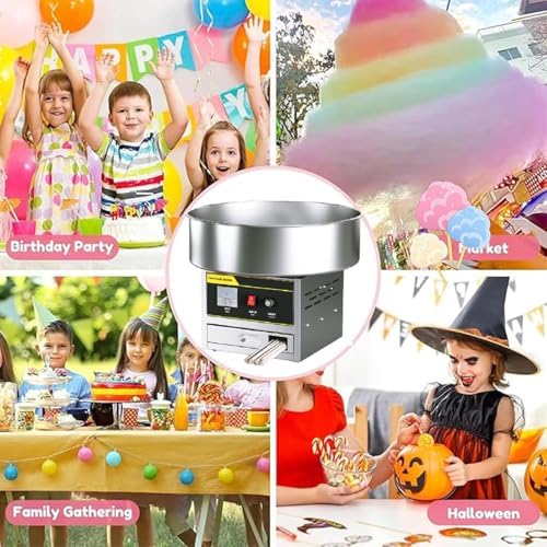 Commercial Electric Cotton Candy Machine - Professional Candy Floss Maker for Birthday Parties, Festivals & Events - Fast, Easy & Fun Cotton Candy Maker