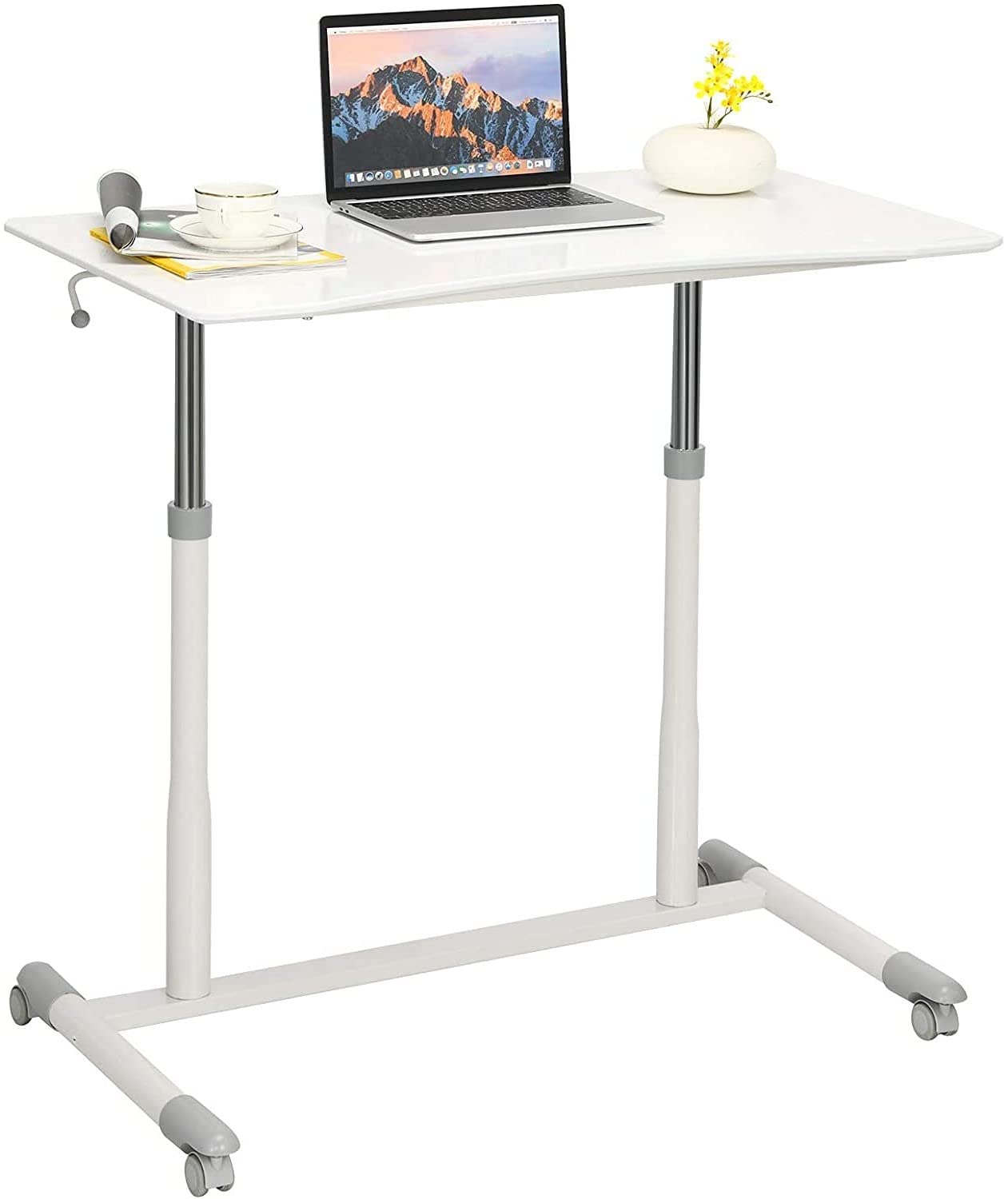 CHEFJOY Height Adjustable Standing Desk, White