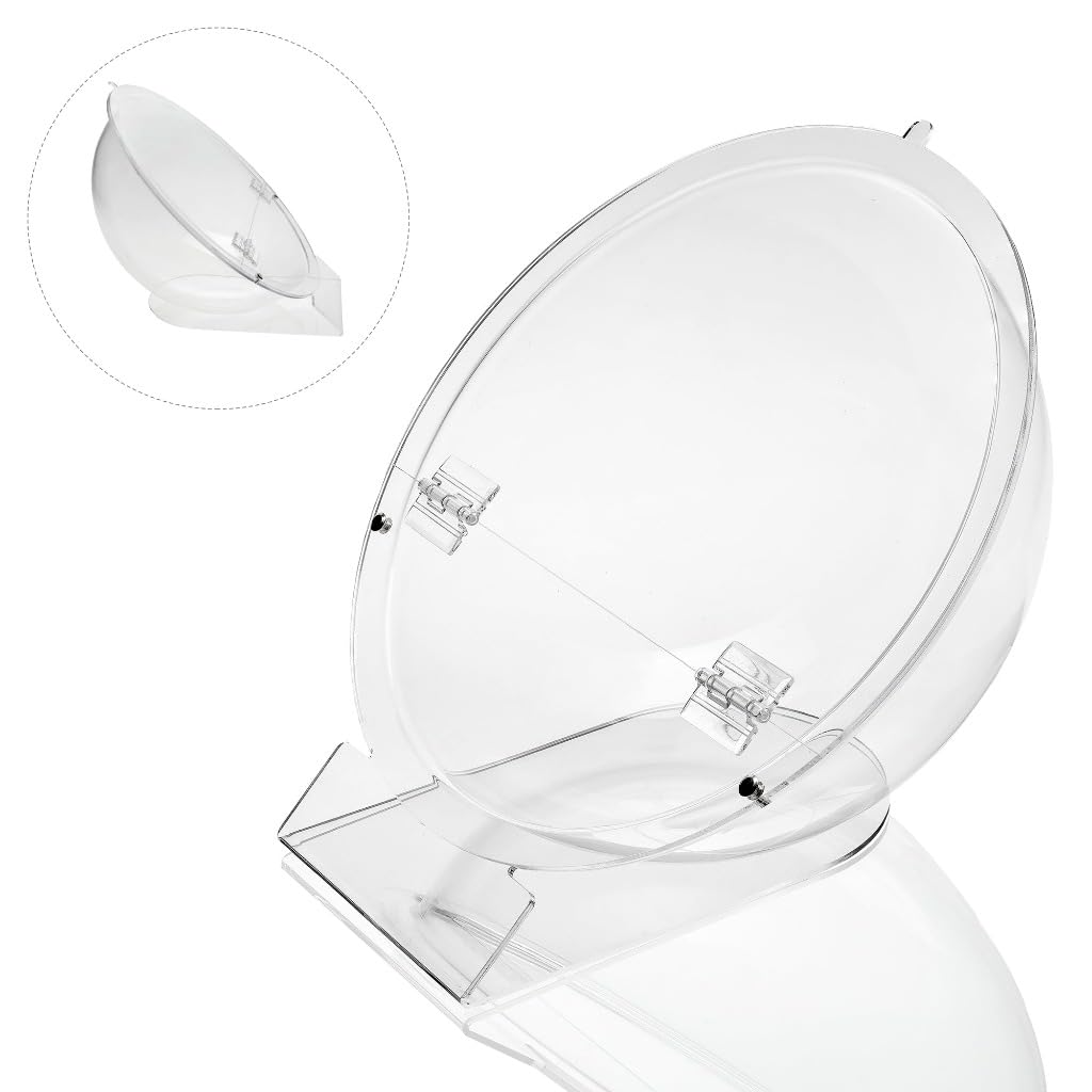 EH Design Verkaufsschütte aus Acryl I Transparent I 3mm Materialstärke I Warenschütte für Kleinstartikel I für den Kassenbereich, Gastronomie, Drogerie (Halbrund (Durschmesser 30cm))