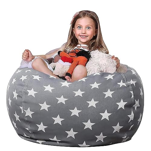 Puf de Peluche, Bolsa Almacenamiento Juguetes Felpa, Bolsa Frijoles Lona, Puff Almacenamiento Animales Peluche, Cómodo Suave Ahorra Espacio, para Que Los Lean, Acurruquen, Puede Llenar con Juguetes
