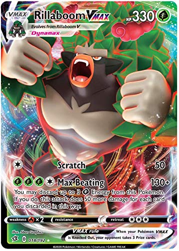Crystalcommerce Rillaboom VMAX - 018/192 - Ultra Rare Trading Card