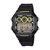 [P] Casio (Casio) AE – 1300wh – DC V, 1 A/ae1300wh-1av – DC V, 1 A Sports Digital Black X Yellow Men's/Unisex Watch [parallel import goods]